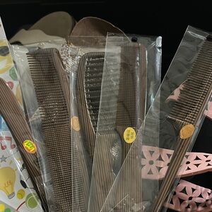 Set of Brown Pocket Combs - Multi-Pack